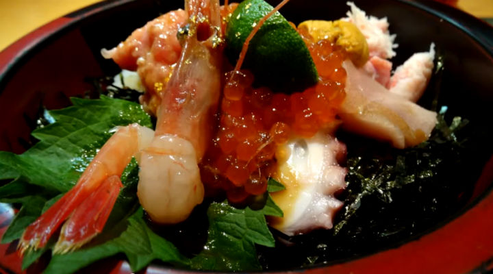 Японская еда - блюда из морепродуктов